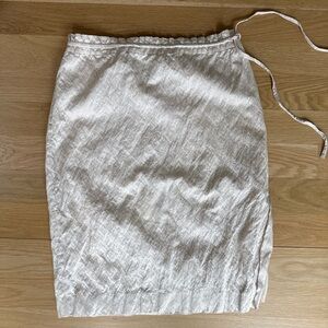 Club Monaco Ivory Satin Drawstring Skirt – Size 6